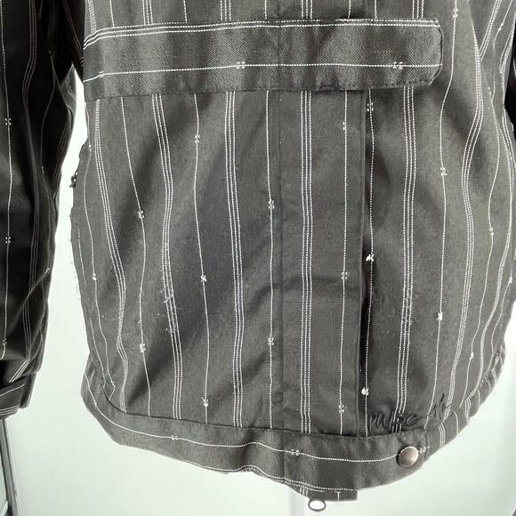 Pulse Black White Stripe Outdoor Insulated Snowboard Sport Winter Ski Jacket M - Picture 5 of 13